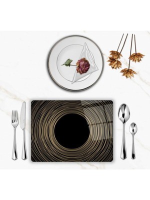 BD Digital Özel Tasarım Cam Baskılı Gold Halkalarsupla Takımı 2 Adet