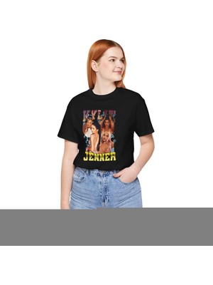 bebekokusu Jenner Baskılı Hiphop Siyah Basic Tshirt Unisex