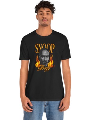 bebekokusu Snoop Dogg Baskılı Hiphop Siyah Basic Tshirt Unisex