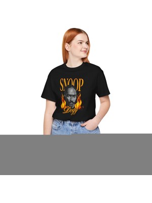 bebekokusu Snoop Dogg Baskılı Hiphop Siyah Basic Tshirt Unisex