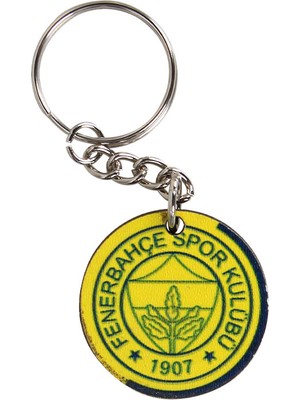 Fenerbahçe Tek Renk Logolu Ahşap Anahtarlık