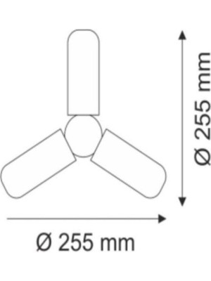 Bizim Beyaz 3 Kollu Katlanabilir LED Ampul