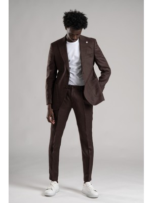 Sir Regular Fit Yarım Astarlı %100 Linen (Keten) Kumaş Takım Elbise