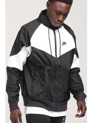 Nike Sportswear Windrunner Full Zip Fermuarlı Kapüşonşlu Erkek Spor Ceket Siyah