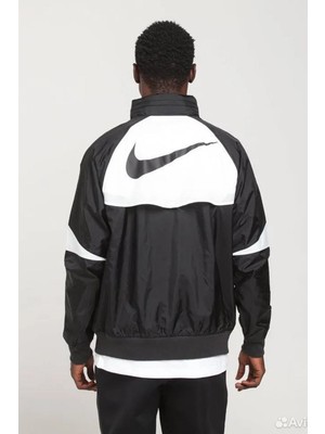 Nike Sportswear Windrunner Full Zip Fermuarlı Kapüşonşlu Erkek Spor Ceket Siyah