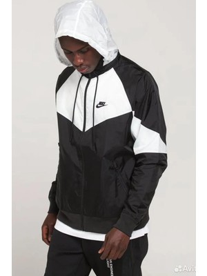 Nike Sportswear Windrunner Full Zip Fermuarlı Kapüşonşlu Erkek Spor Ceket Siyah