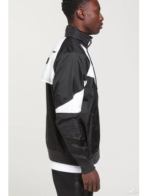 Nike Sportswear Windrunner Full Zip Fermuarlı Kapüşonşlu Erkek Spor Ceket Siyah