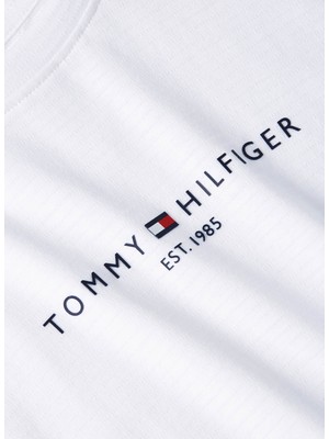 Tommy Hilfiger Yuvarlak Yaka Baskılı Beyaz Kadın T-Shirt Essentıals Rlx T-Shirt