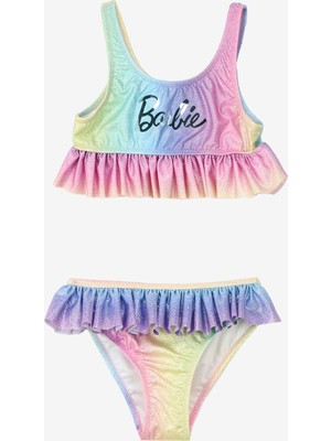 Barbie Çok Renkli Kız Çocuk Bikini Takım BRB4SG-BKİ6004