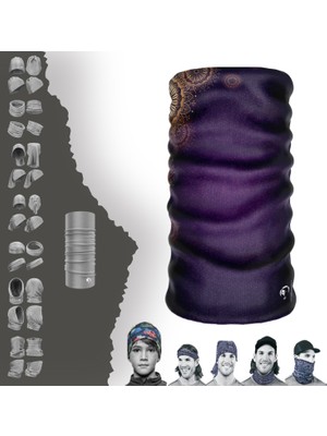 E-Taktik Extreme Çiçekli Love Yazılı Boyunluk Bandana Baf Toka Maske Saçbandı