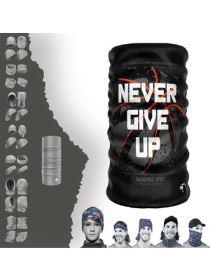 Extremet Basketball Gri Siyah Turuncu Renkli Boyunluk Bandana Baf Toka Maske Saçbandı