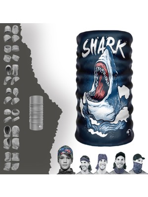 Extreme Kızgın Köpekbalıgı Boyunluk Bandana Baf Toka Maske Saçbandı