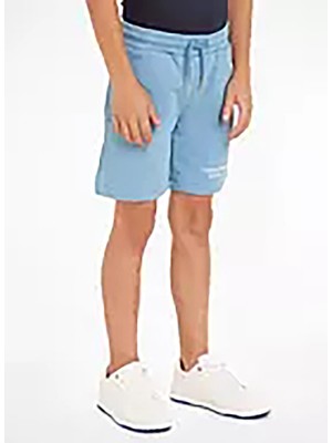 Calvin Klein Normal Mavi Erkek Çocuk Şort Ckj Stack Logo Jogger Shorts