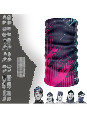 E-Taktik Extreme Pembe Lacivert Renkli Boyunluk Bandana Baf Toka Maske Saçbandı