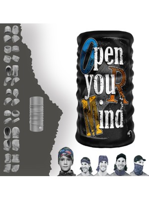 Extreme Open Your Mind Yazılı Boyunluk Bandana Baf Toka Maske Saçbandı