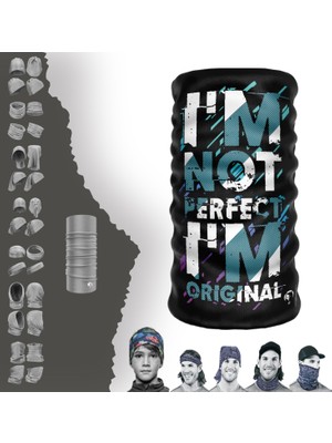 E-Taktik Extreme I'm Not Perfect Yazılı Boyunluk Bandana Baf Toka Maske Saçbandı