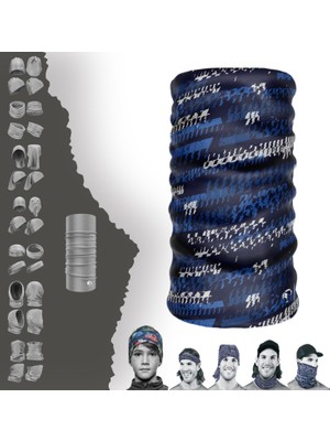 Extreme  Karışık Lacıvert Beyaz Boyunluk Bandana Baf Toka Maske Saçbandı