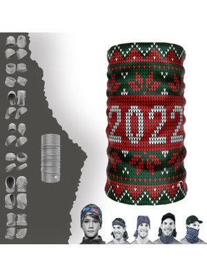 E-Taktik Extreme Kırmızı Yeşil 2022 Boyunluk Bandana Baf Toka Maske Saçbandı