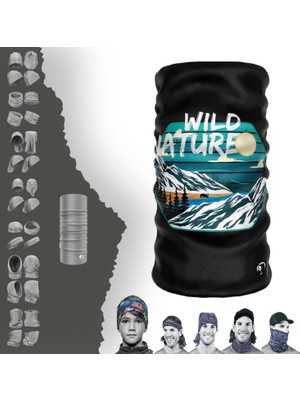 E-Taktik Extreme Manzaralı Wild Nature Boyunluk Bandana Baf Toka Maske Saçbandı