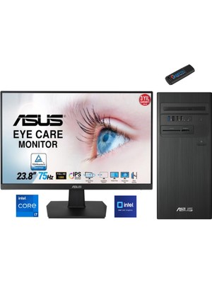 Asus S500TE-I7161TBB0D Intel I7-13700 32GB 4tb SSD Freedos 23.8 Monitör Masaüstü Blgisayar D1S500TE-I7161TBB0D15+ZETTAUSBBELLEK