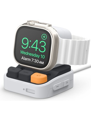Elago Apple Watch Ultra Se 40 42 44 45 49 mm Galaxy 5 ve Pro Uyumlu Şarj Standı Siyah Beyaz
