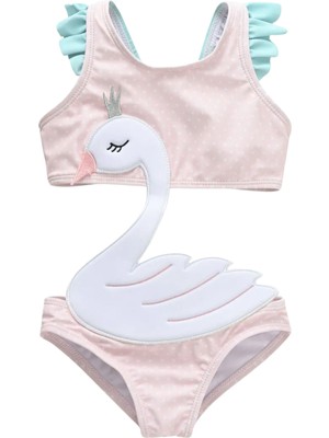 Petityu Pembe Kuğu Mayo Kız Bebek Çocuk Mayo