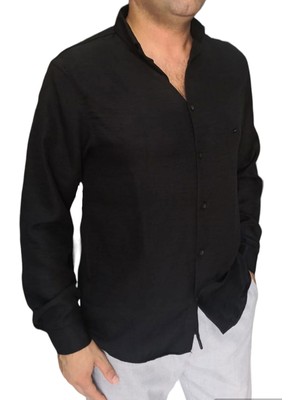 Bay Aygün 4108 Reguler Kalıp Jakar Gömlek _siyah