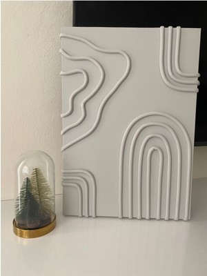 Tekno Trust 1 Modern 3 Boyutlu Kabartmalı Pinterest Trend Dekoratif El Yapımı Soyut Tablo Soyut Ahşap Çerçevesi