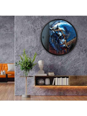 Emya Home  3D At Kanvas (Ahşap) Duvar Saati - 70 cm