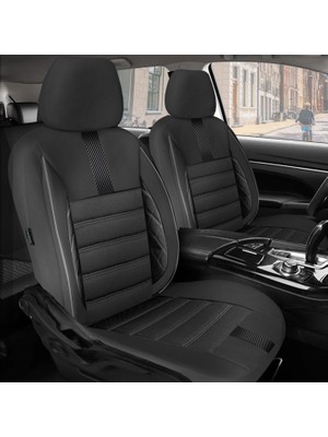 Bonove Passat B6 Uyumlu Lüks Oto,araba Tay Tüyü Koltuk Kılıfı Siyah