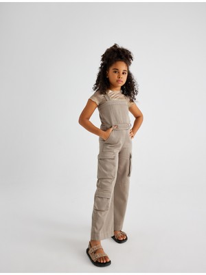 Koton Askılı Tulum Tam Boy Kargo Cepli