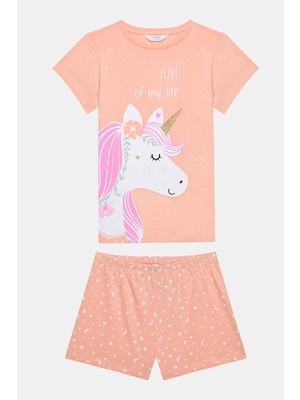 Penti Kız Çocuk Sparkle 2li Çok Renkli Pijama Takımı