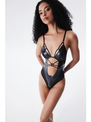 Penti Medusa Siyah Bodysuit - Privee Koleksiyonu