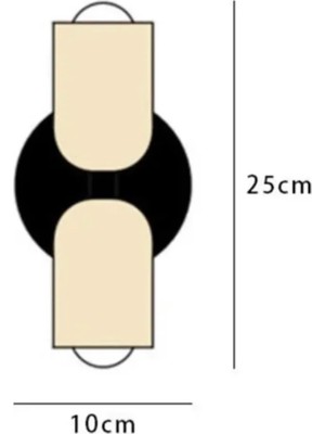 Burenze Modern Aplik Boru Duvar Aplik E-27 Duy Elektrik ile Çalışır