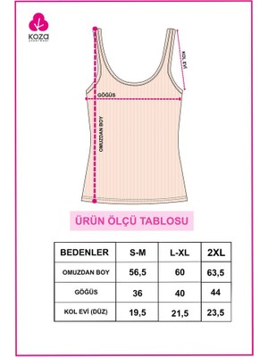 Koza İç Giyim Kadın 2'li Kalın Askılı Fitilli Atlet