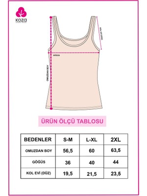 Koza İç Giyim Kadın 2'li Kalın Askılı Likralı Atlet