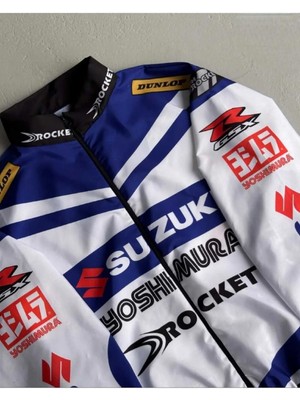 By Srt Giyim Unisex Siyah Dijital Tasarım Baskılı Fermuarlı Yağmurluk & Rüzgarlık