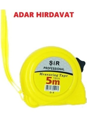 Royaleks Group Şerit Metre Sarı Siyah Profesyonel 3X19MM ROYALEKS-ÖZŞ-8879