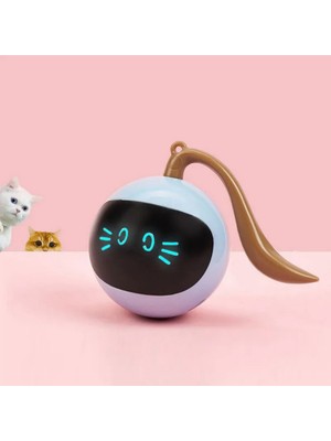 YeniTech Akıllı Kedi Oyuncağı Kendi Kendine Otomatik Dönen USB Şarjlı Kedi Köpek Oyuncağı