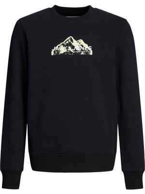 Jack & Jones Çocuk Gögüs Baskili Bisiklet Yaka Sweatshirt - Mountain