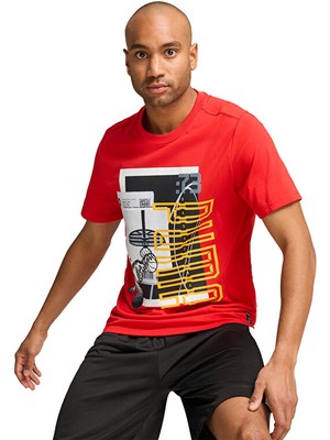 Puma Wınnıng Shot Tee 1 Erkek Günlük Tişört 68231101 Kırmızı