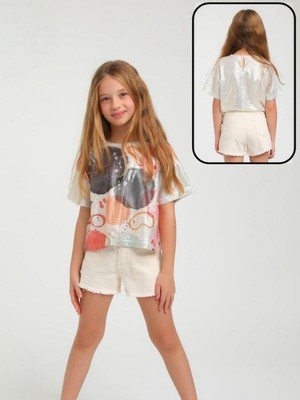 Escabel Kız Çocuk Parlak Bluz