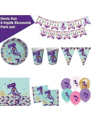 Deniz Kızı 8 Kişilik Ekonomik Parti Seti
