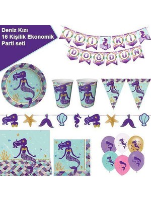 Deniz Kızı 16 Kişilik Ekonomik Parti Seti