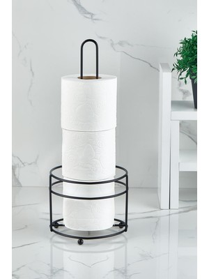 Orsa Home 957 Yedekli Wc Kağıtlık Mat Siyah