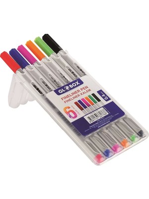 Globox Fineliner Kalem 6 Lı PP Kutu 3176
