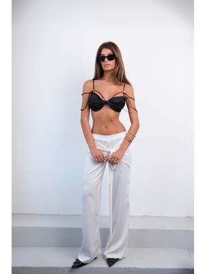 Black Fashion Büzgü Detay Çift Askılı Büstiyer