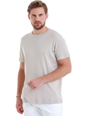 Taş Regular Fit Düz Bisiklet Yaka Pamuklu Tişört