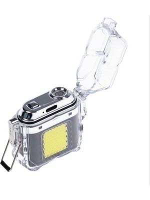 SDR Gazsız Rezistanslı Elektrikli USB Şarjlı Çakmak Mini El Fenerli 2 In 1 Mini Projektörlü Çakmak