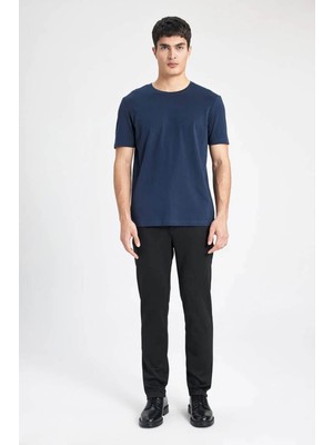 Defacto Erkek T-Shirt Indigo T5014Az/In75